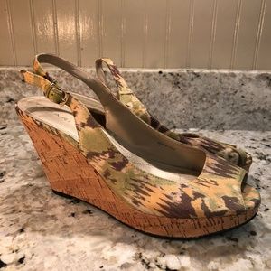 Tahari Taylor Peep Toe Wedges